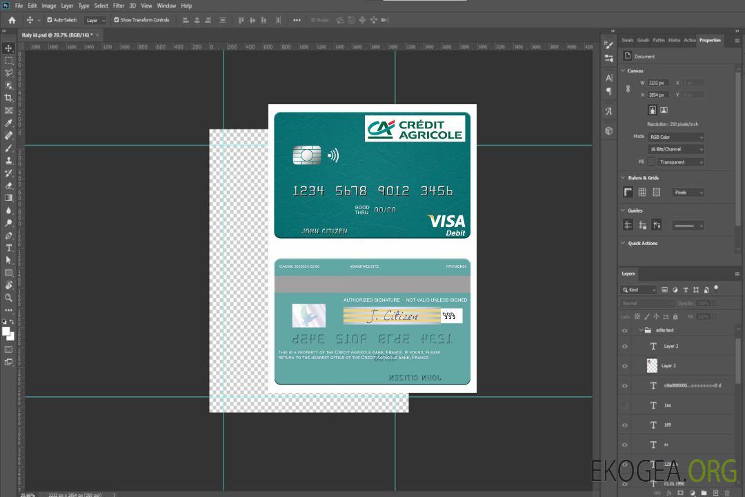 Carte de débit visa France Crédit Agricole Banque template Carte de débit visa France Crédit Agricole Banque template